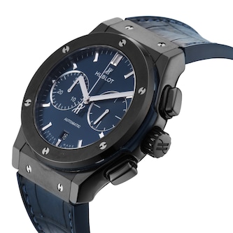 Pre-Owned Hublot Classic Fusion Blue Chronograph 45mm Ceramic Pre-Owned Hublot Classic Fusion Blue Chronograph 45mm Ceramic