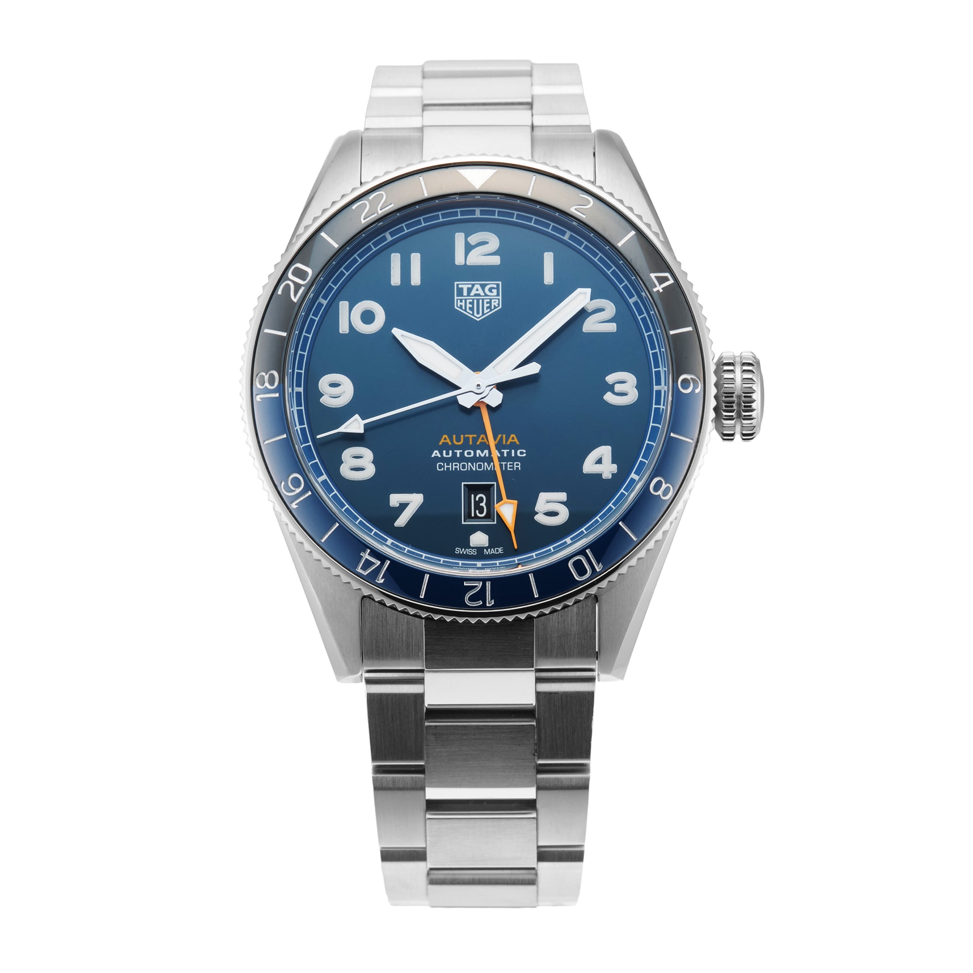 Pre-Owned TAG Heuer Autavia GMT 42mm Stainless Steel Pre-Owned TAG Heuer Autavia GMT 42mm Stainless Steel