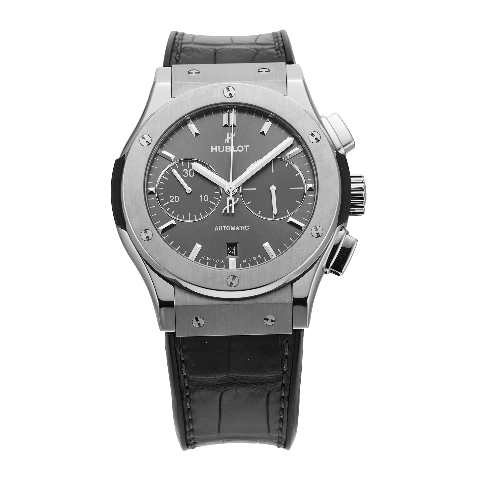 Pre-Owned Hublot Classic Fusion Racing Grey Chronograph 45mm Titanium