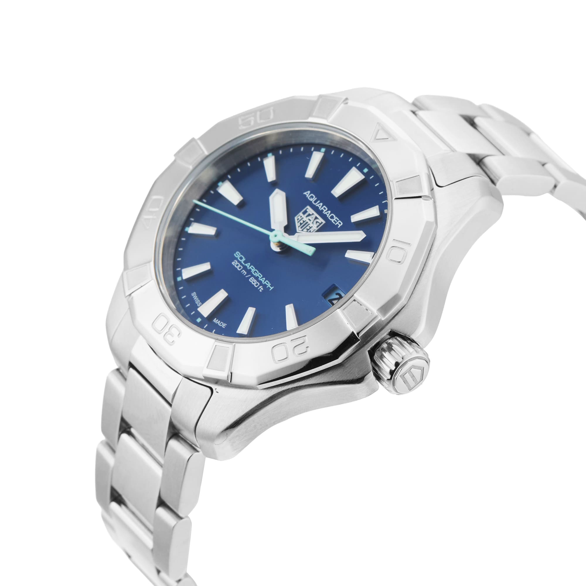 Pre-Owned TAG Heuer Aquaracer Professional 200 Solograph 34mm Stainless Steel