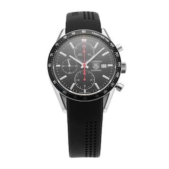 Pre-Owned TAG Heuer Pre-Owned TAG Heuer Carrera 41mm Stainless Steel CV2014-2 Pre-Owned TAG Heuer Pre-Owned TAG Heuer Carrera 41mm Stainless Steel CV2014-2