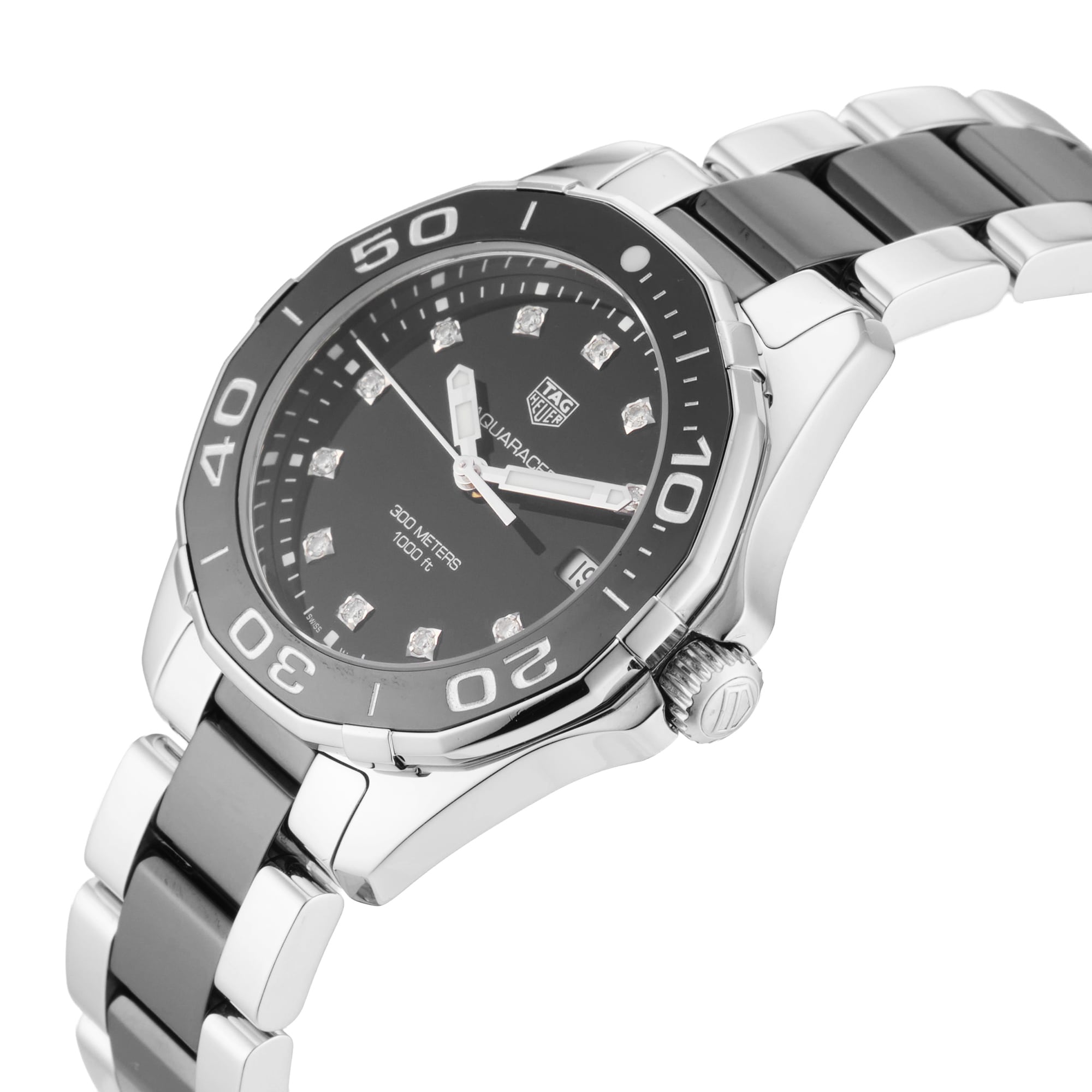 Pre-Owned TAG Heuer Aquaracer 35mm Stainless Steel and Ceramic Pre-Owned TAG Heuer Aquaracer 35mm Stainless Steel and Ceramic