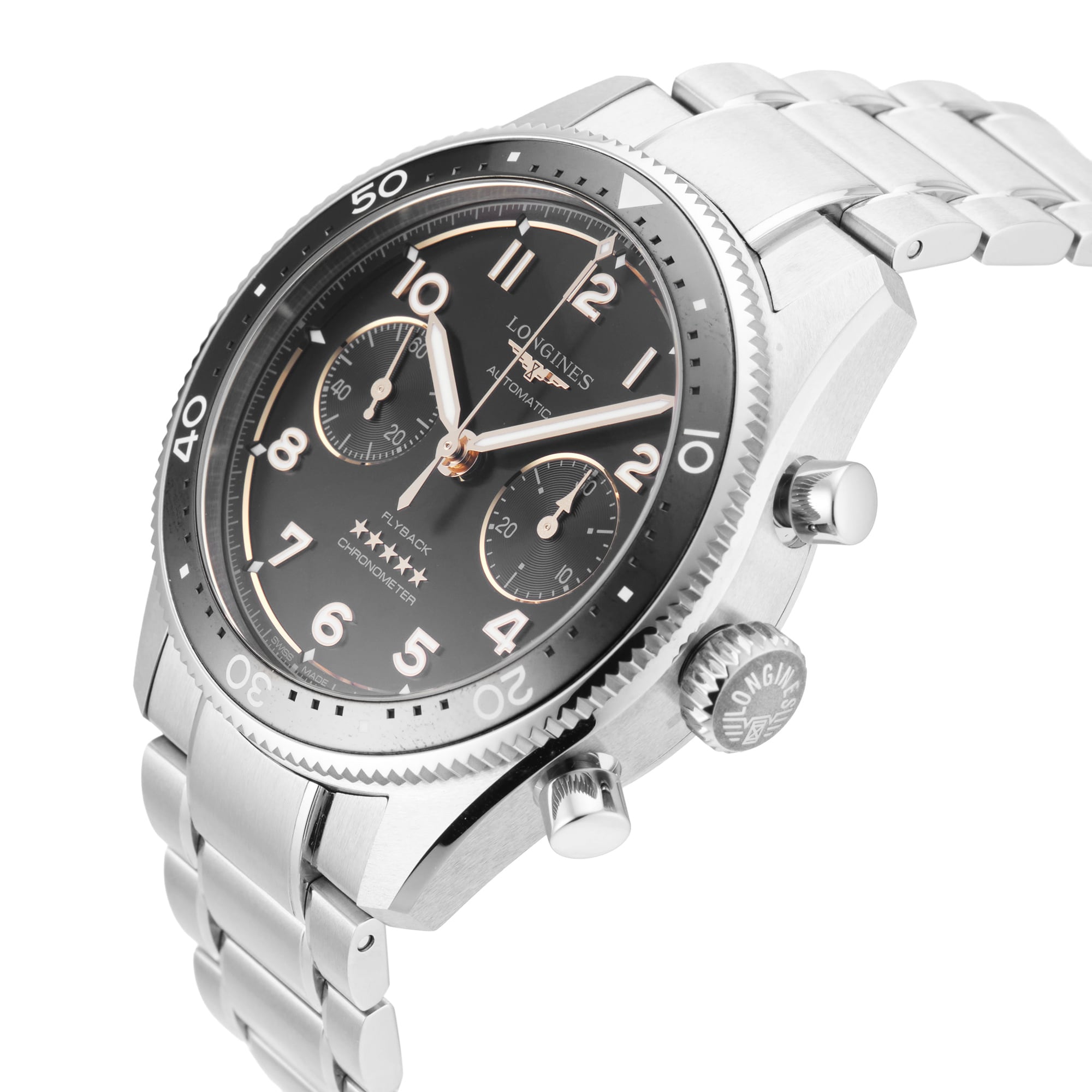 Pre-Owned Longines Spirit Flyback 42mm Stainless Steel