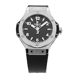 Pre-Owned Hublot Big Bang Original Steel Diamonds 38mm Stainless Steel