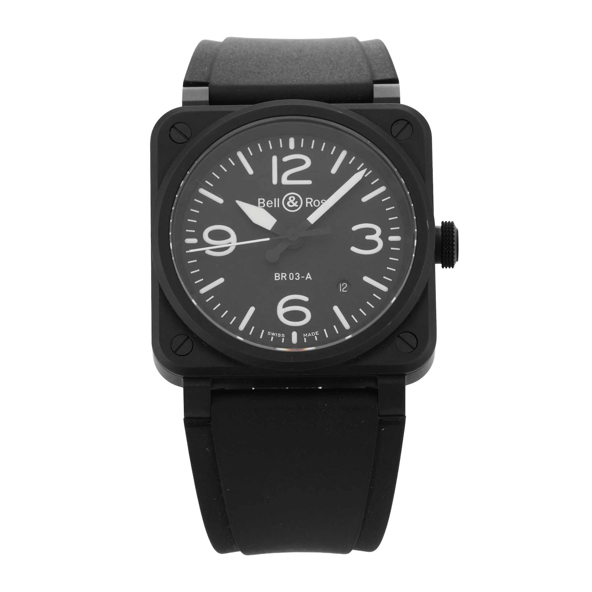 Pre-Owned Bell & Ross BR-03 Black Matte 41mm Ceramic Pre-Owned Bell & Ross BR-03 Black Matte 41mm Ceramic