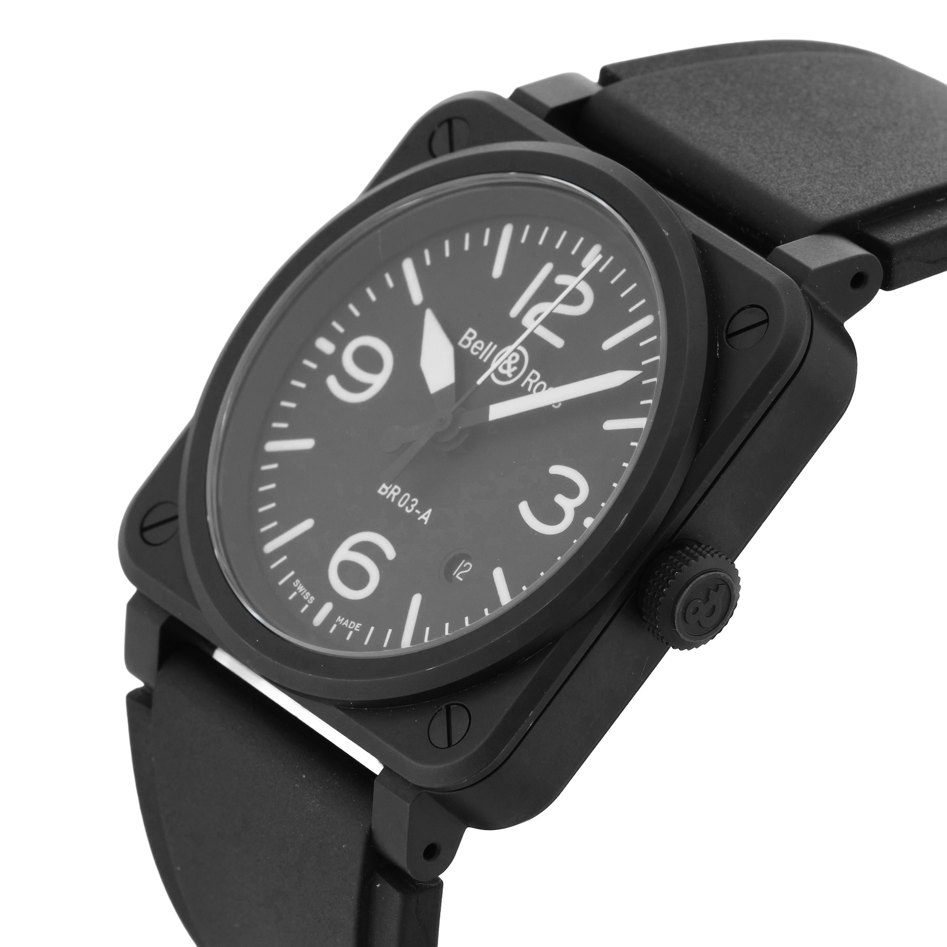 Pre-Owned Bell & Ross BR-03 Black Matte 41mm Ceramic Pre-Owned Bell & Ross BR-03 Black Matte 41mm Ceramic