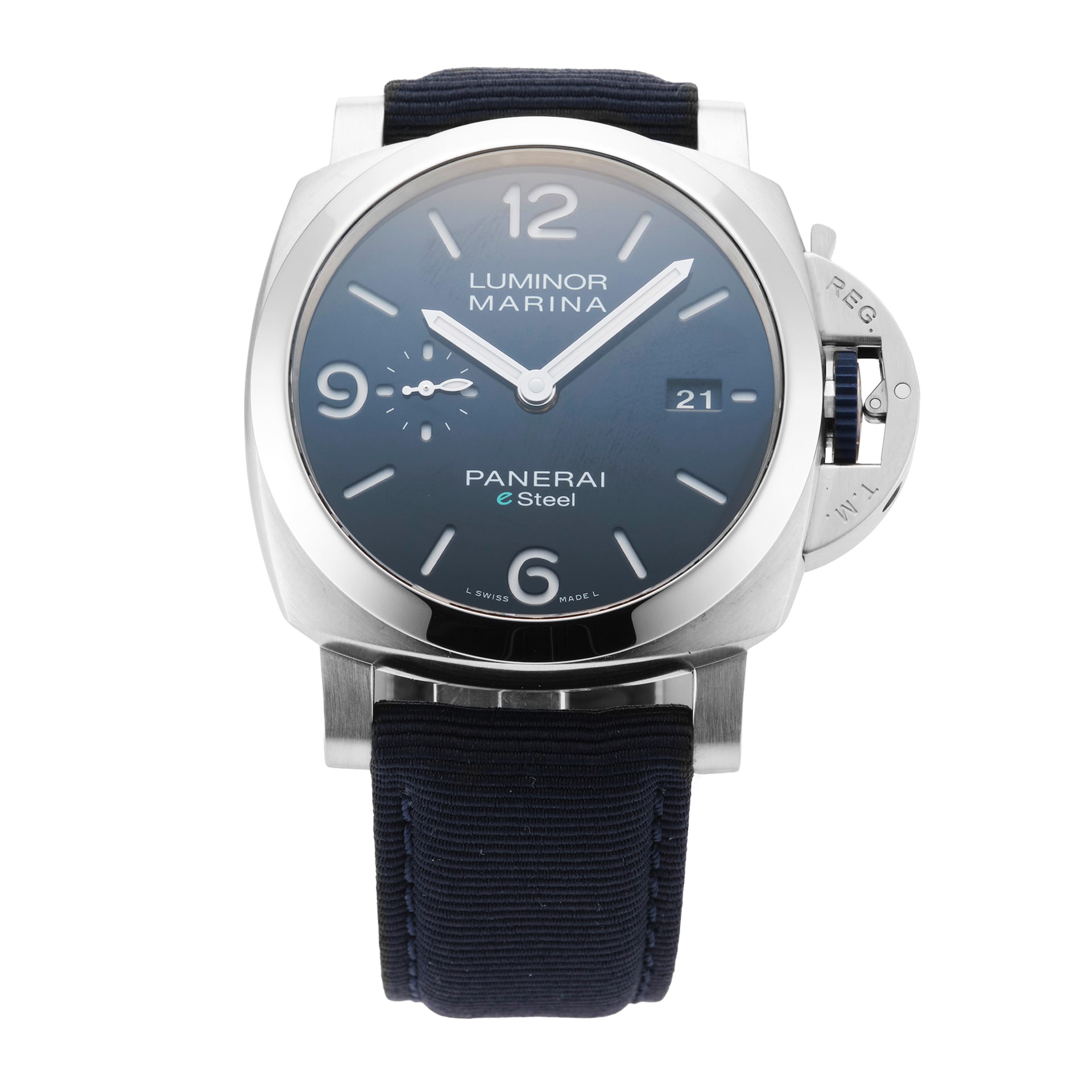 Pre-Owned Panerai Luminor Marina Blu Profondo 44mm Stainless Steel  PAM01157
