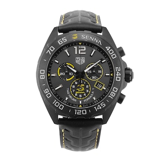 Pre-Owned TAG Heuer Formula 1 Chronograph x Senna 43mm Stainless Steel Coated