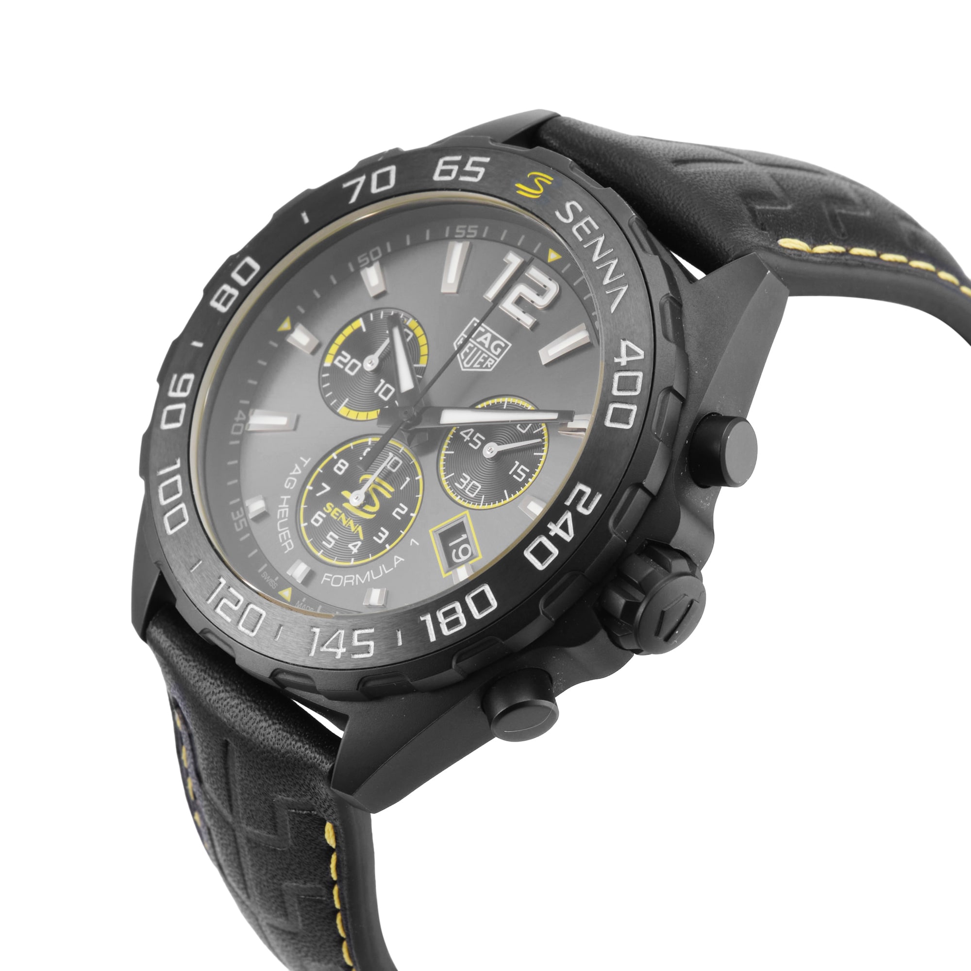 Pre-Owned TAG Heuer Formula 1 Chronograph x Senna 43mm Stainless Steel Coated