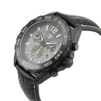 Pre-Owned TAG Heuer Formula 1 Chronograph x Senna 43mm Stainless Steel Coated