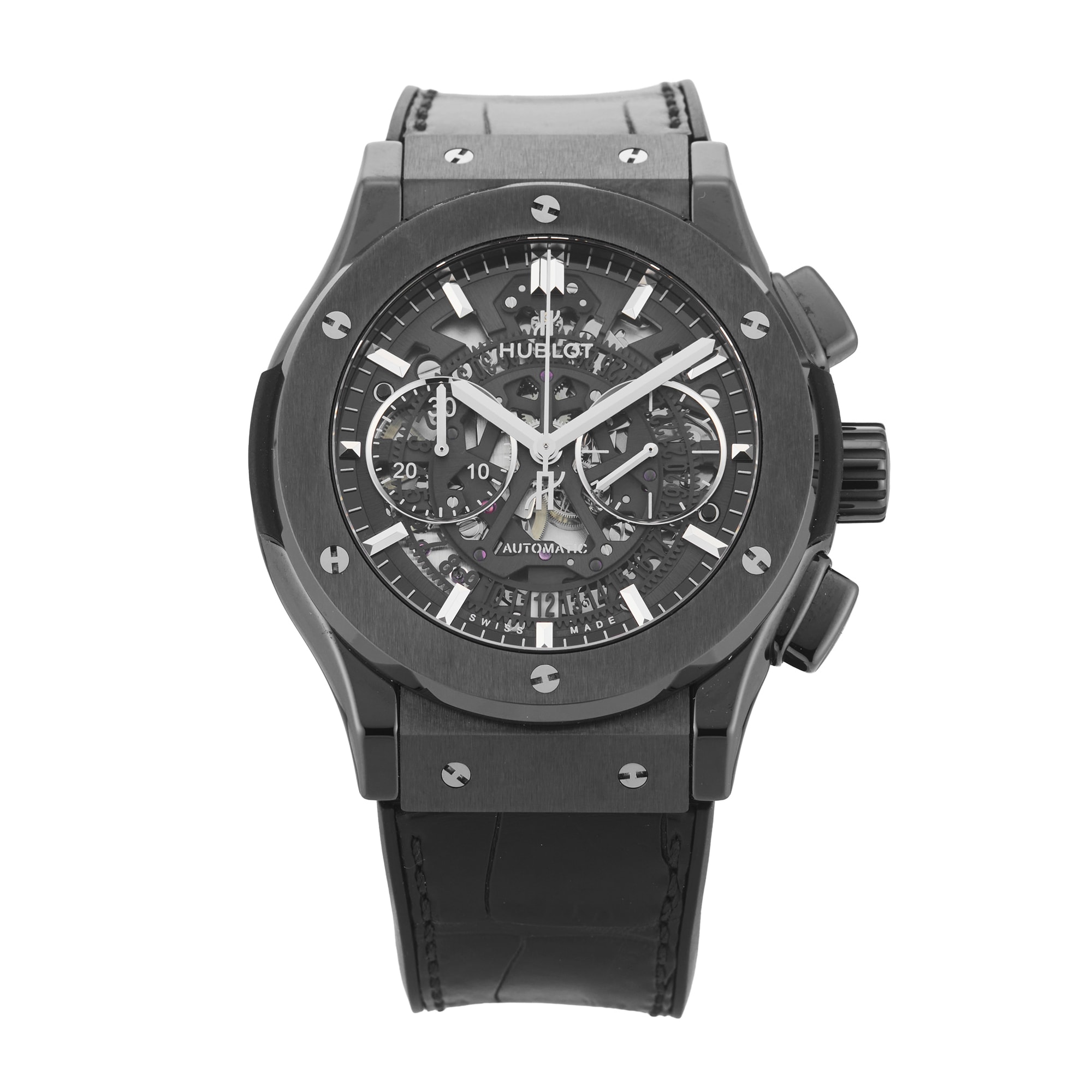 Pre-Owned Hublot Classic Fusion Aerofusion Black Magic Chronograph 45mm Ceramic Pre-Owned Hublot Classic Fusion Aerofusion Black Magic Chronograph 45mm Ceramic