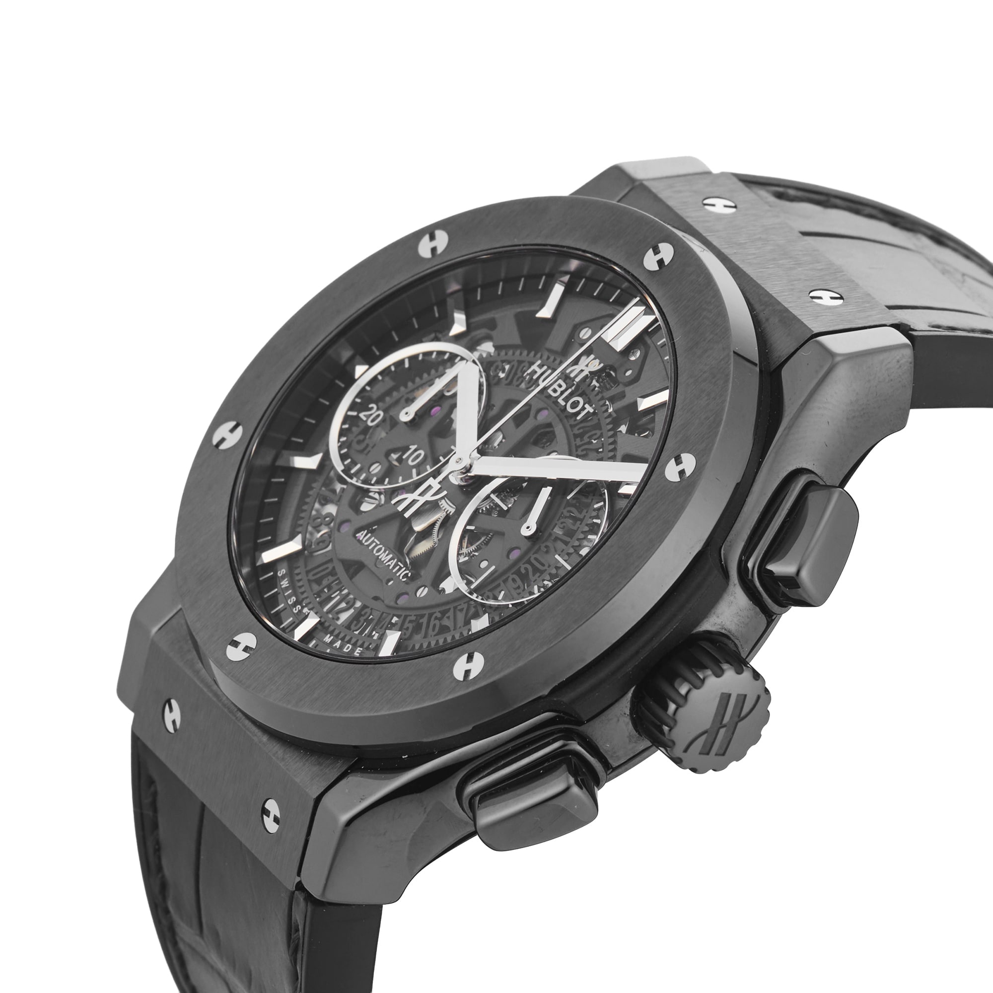 Pre-Owned Hublot Classic Fusion Aerofusion Black Magic Chronograph 45mm Ceramic Pre-Owned Hublot Classic Fusion Aerofusion Black Magic Chronograph 45mm Ceramic