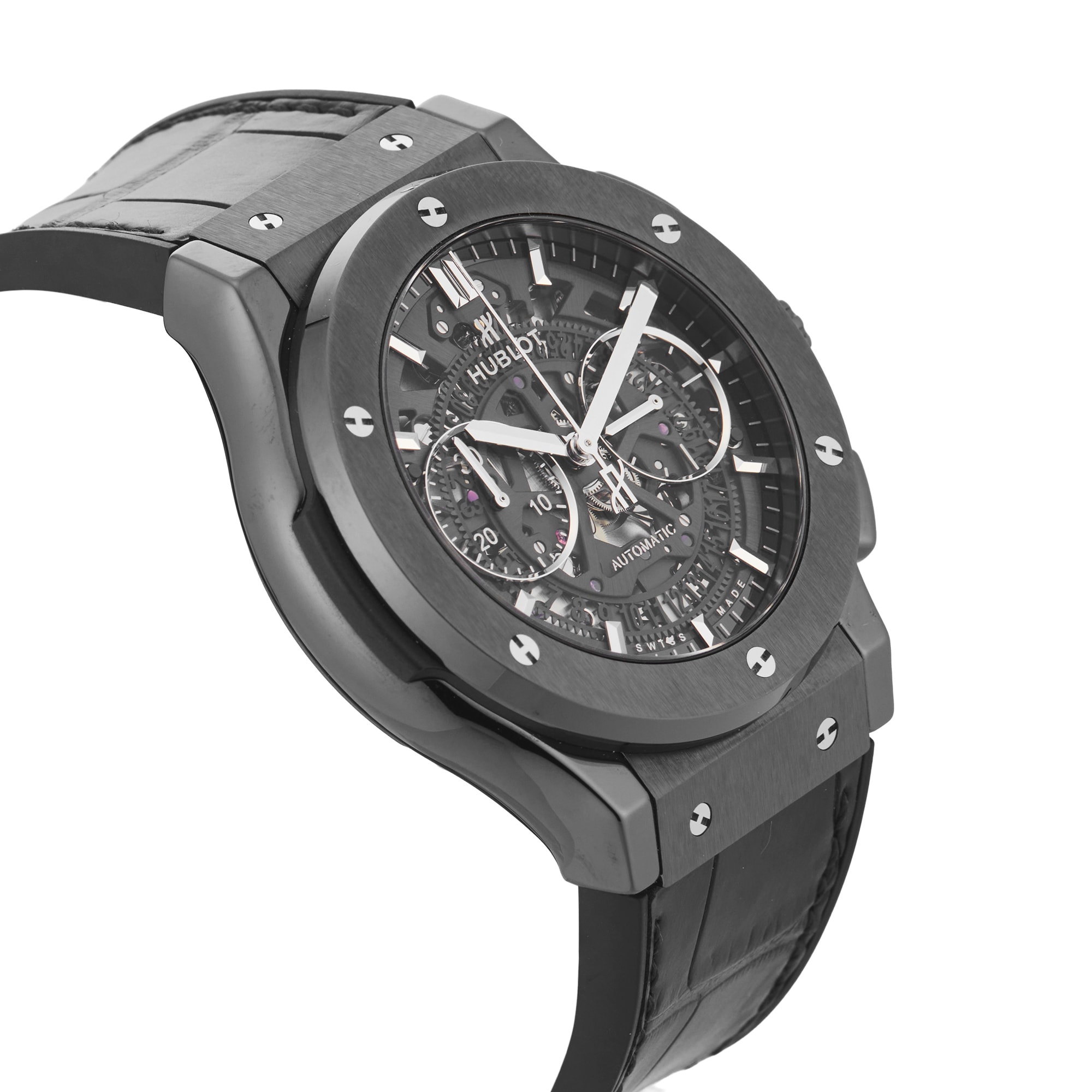 Pre-Owned Hublot Classic Fusion Aerofusion Black Magic Chronograph 45mm Ceramic Pre-Owned Hublot Classic Fusion Aerofusion Black Magic Chronograph 45mm Ceramic