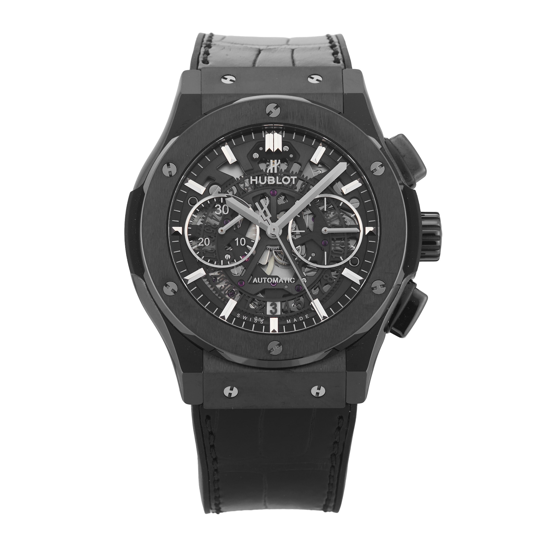 Pre-Owned Hublot Classic Fusion Aerofusion Black Magic Chronograph 45mm Ceramic