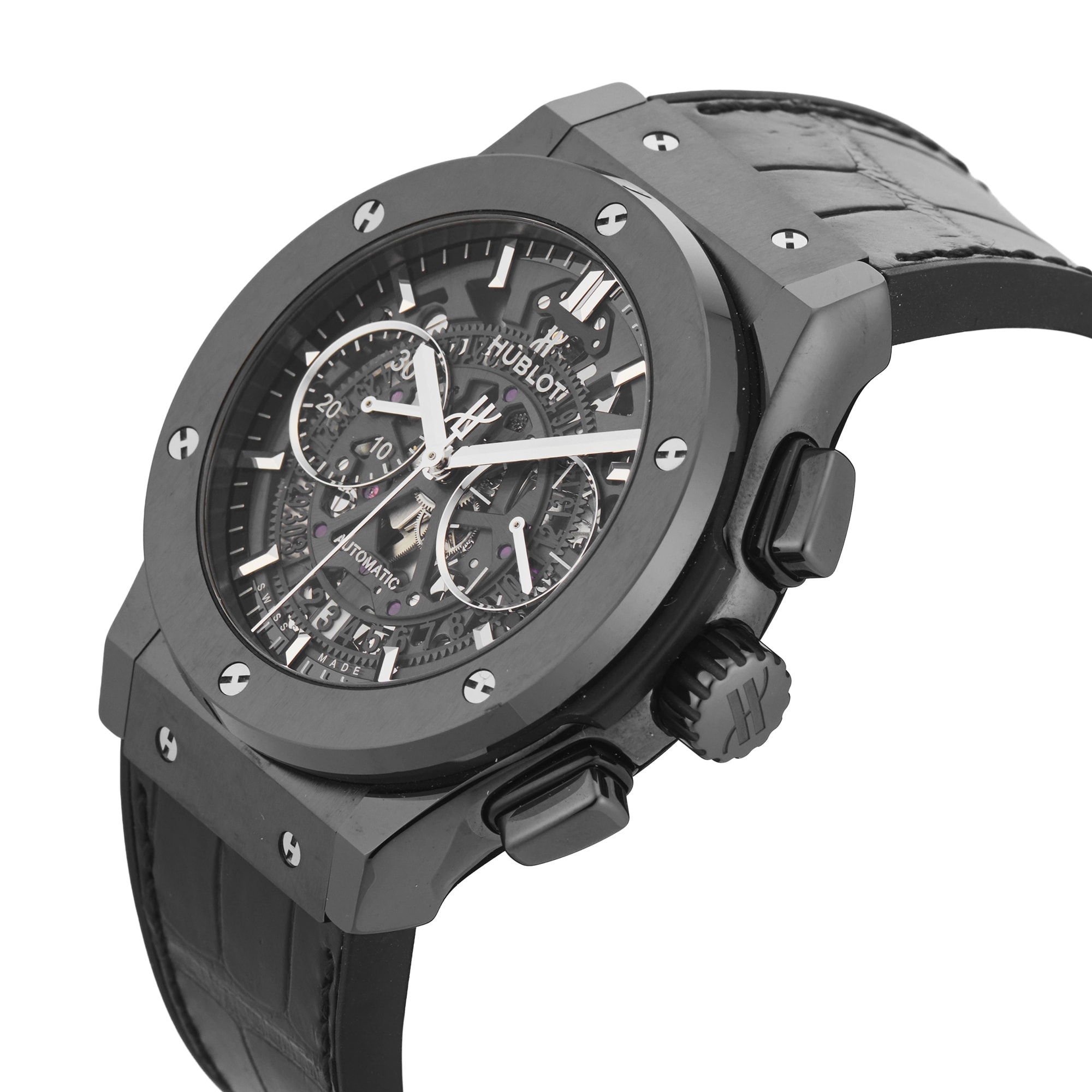 Pre-Owned Hublot Classic Fusion Aerofusion Black Magic Chronograph 45mm Ceramic Pre-Owned Hublot Classic Fusion Aerofusion Black Magic Chronograph 45mm Ceramic