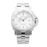 Pre-Owned Panerai Submersible QuarantaQuattro Bianco 44mm Stainless Steel PAM01226