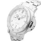 Pre-Owned Panerai Submersible QuarantaQuattro Bianco 44mm Stainless Steel PAM01226