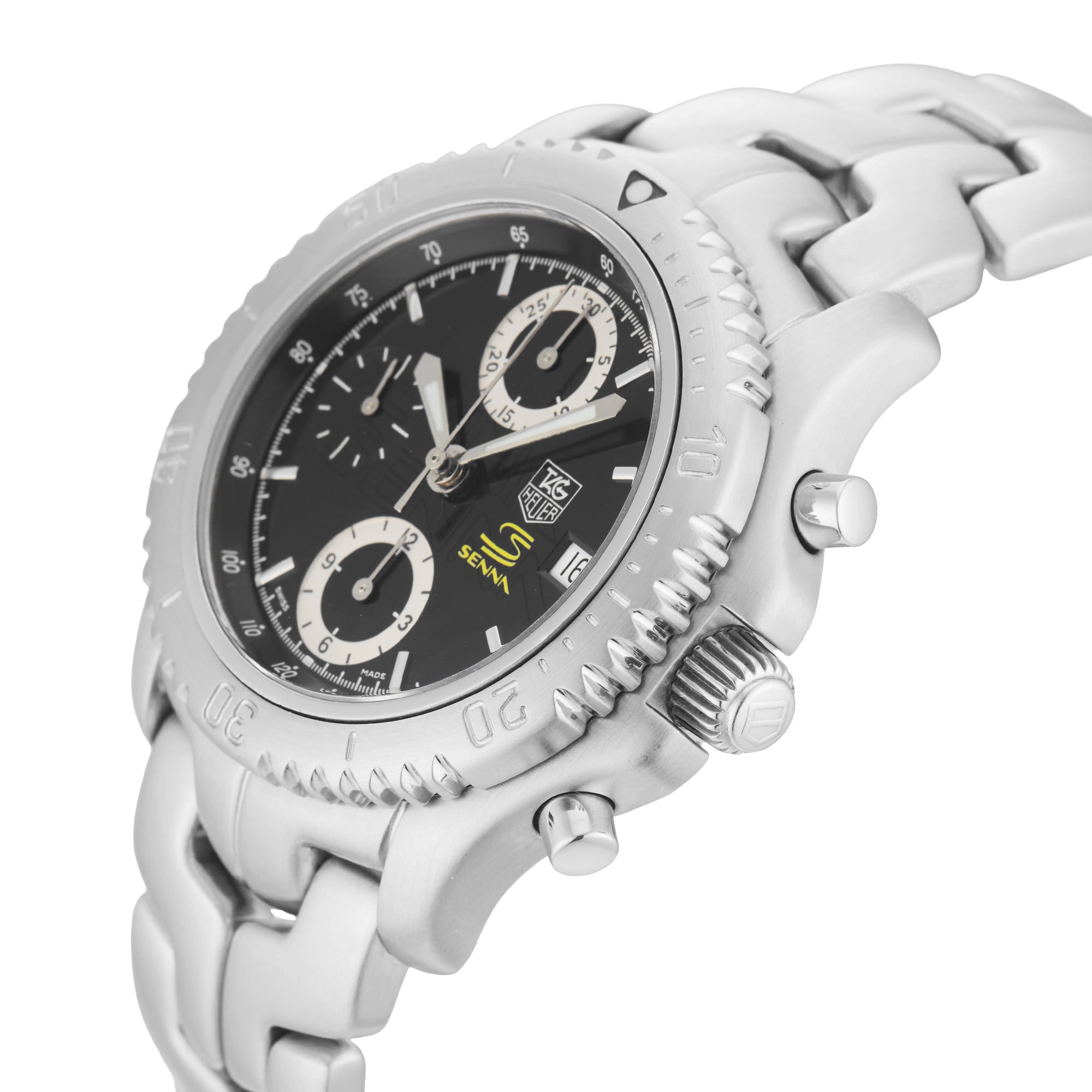 Pre-Owned TAG Heuer Link Senna Limited Edition 42mm Stainless Steel Pre-Owned TAG Heuer Link Senna Limited Edition 42mm Stainless Steel