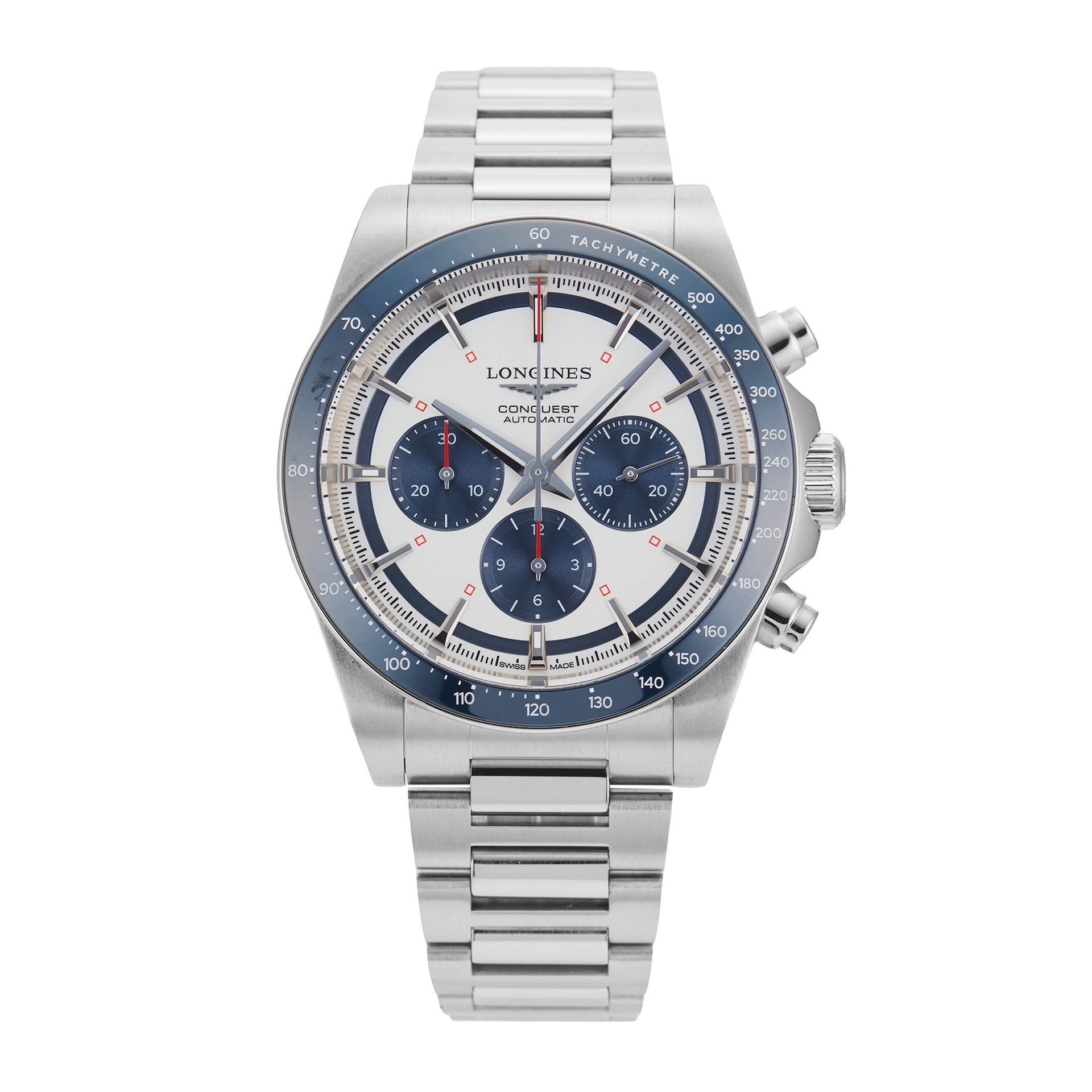 Pre-Owned Longines Conquest Chronograph 42mm Stainless Steel