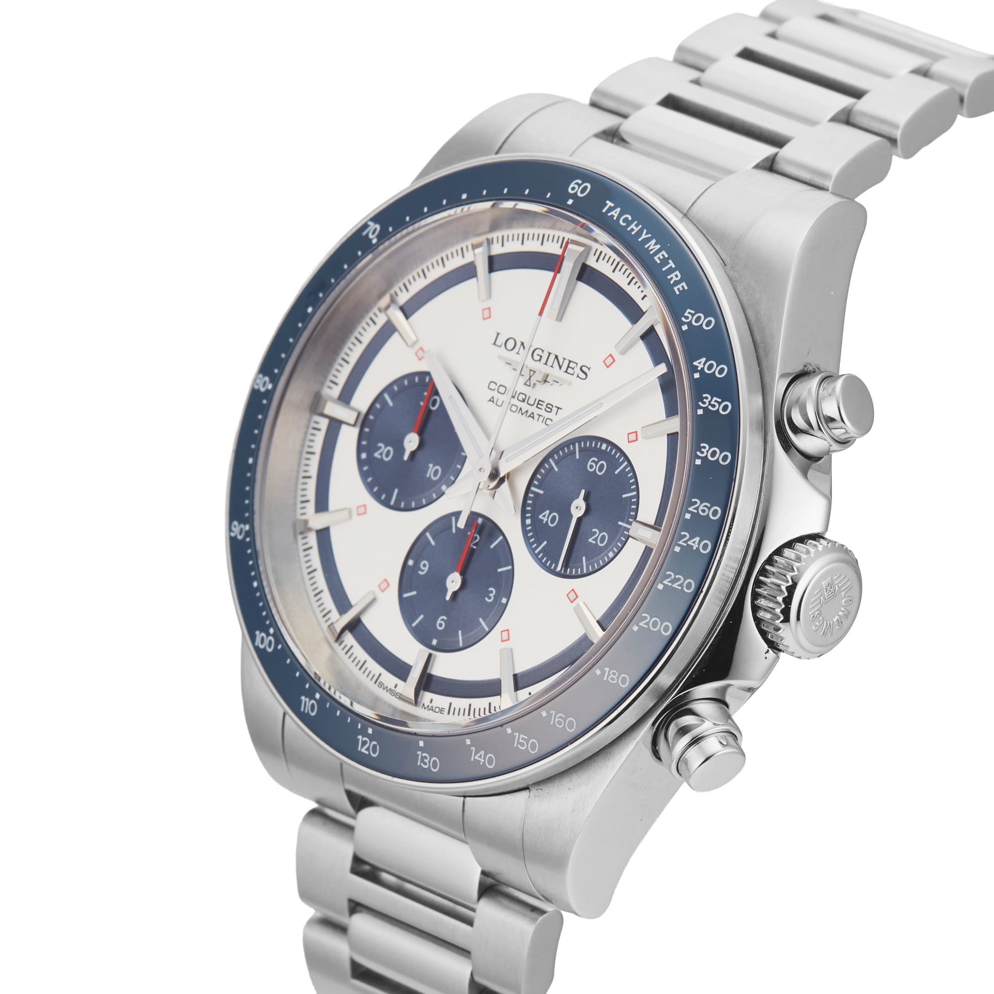 Pre-Owned Longines Conquest Chronograph 42mm Stainless Steel