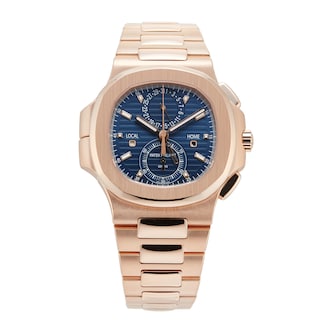 Pre-Owned Patek Philippe Nautilus Flyback Chronograph Travel Time 40.5mm Rose Gold Pre-Owned Patek Philippe Nautilus Flyback Chronograph Travel Time 40.5mm Rose Gold