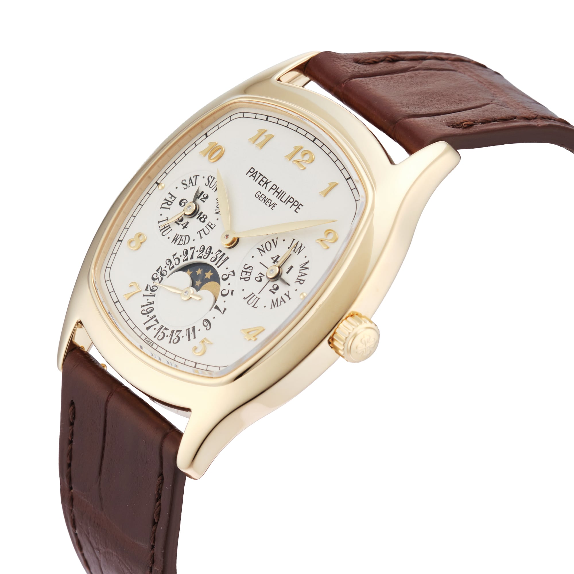 Pre-Owned Patek Philippe Perpetual Calendar 37mm Yellow Gold