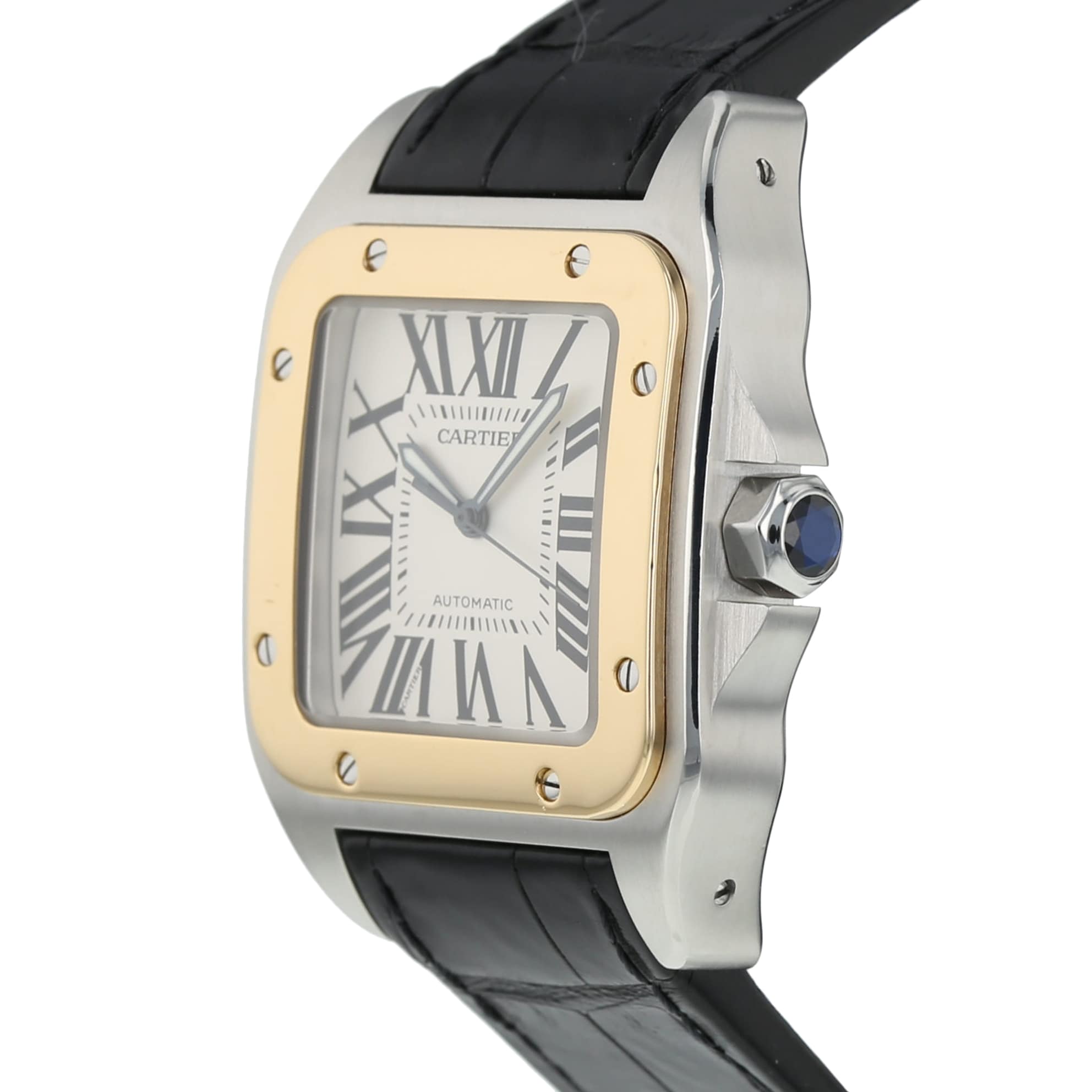 Pre-Owned Cartier Santos 100 Mens Watch W20072X7/2656 Pre-Owned Cartier Santos 100 Mens Watch W20072X7/2656