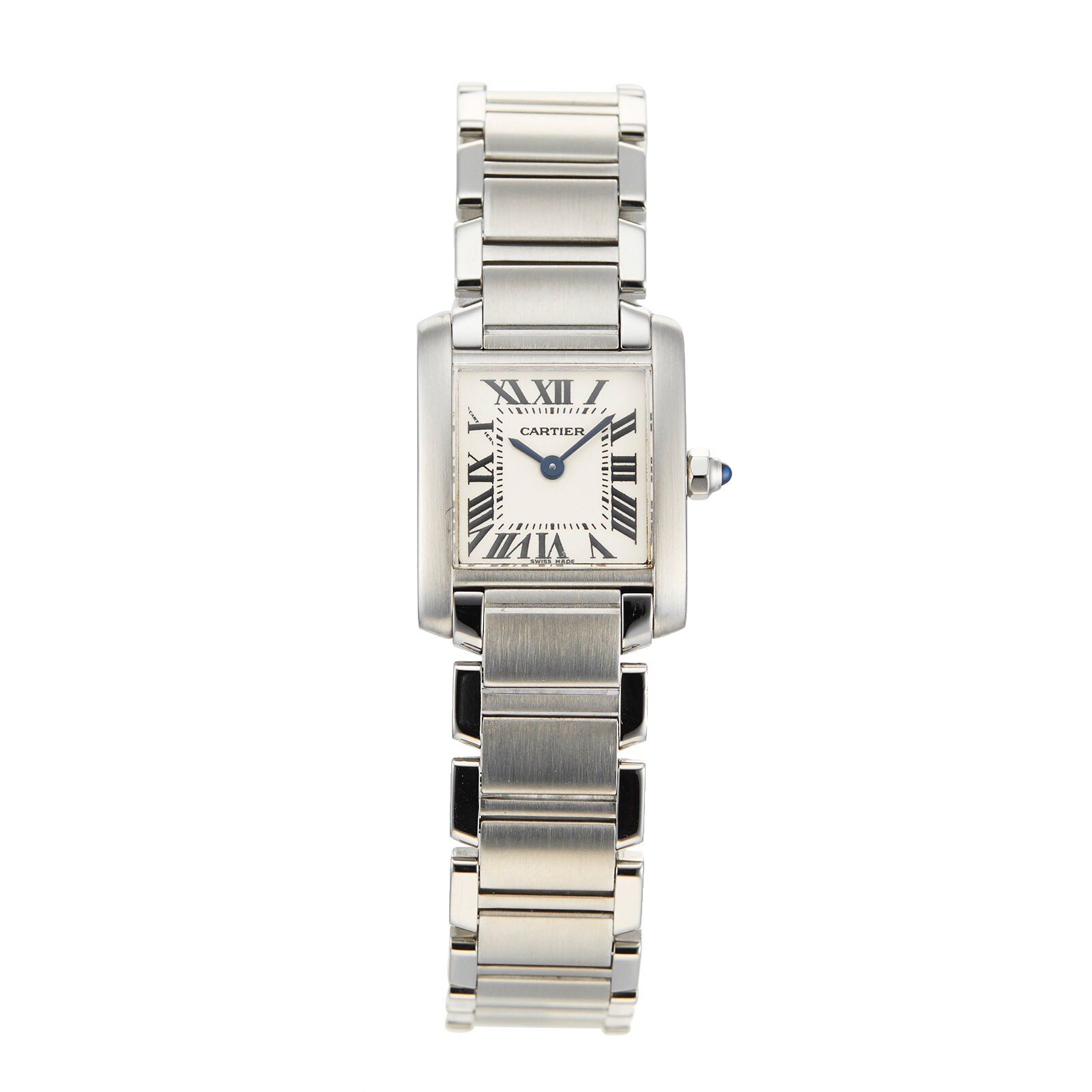Pre-Owned Cartier Pre-Owned Carter Tank Francaise Small Silver Steel Ladies Watch W51008Q3 Pre-Owned Cartier Pre-Owned Carter Tank Francaise Small Silver Steel Ladies Watch W51008Q3