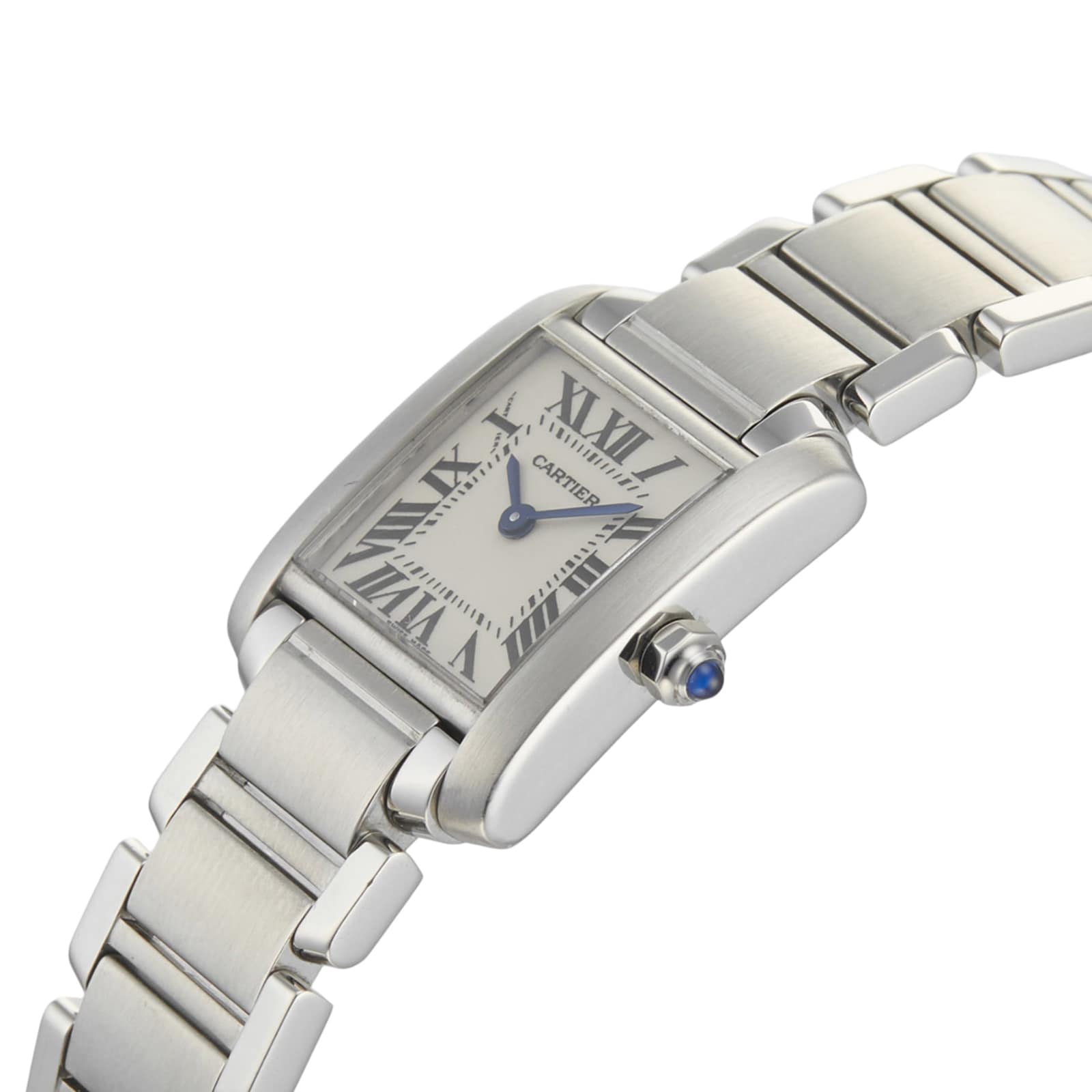Pre-Owned Cartier Carter Tank Francaise Small Silver Steel Ladies Watch W51008Q3 Pre-Owned Cartier Carter Tank Francaise Small Silver Steel Ladies Watch W51008Q3