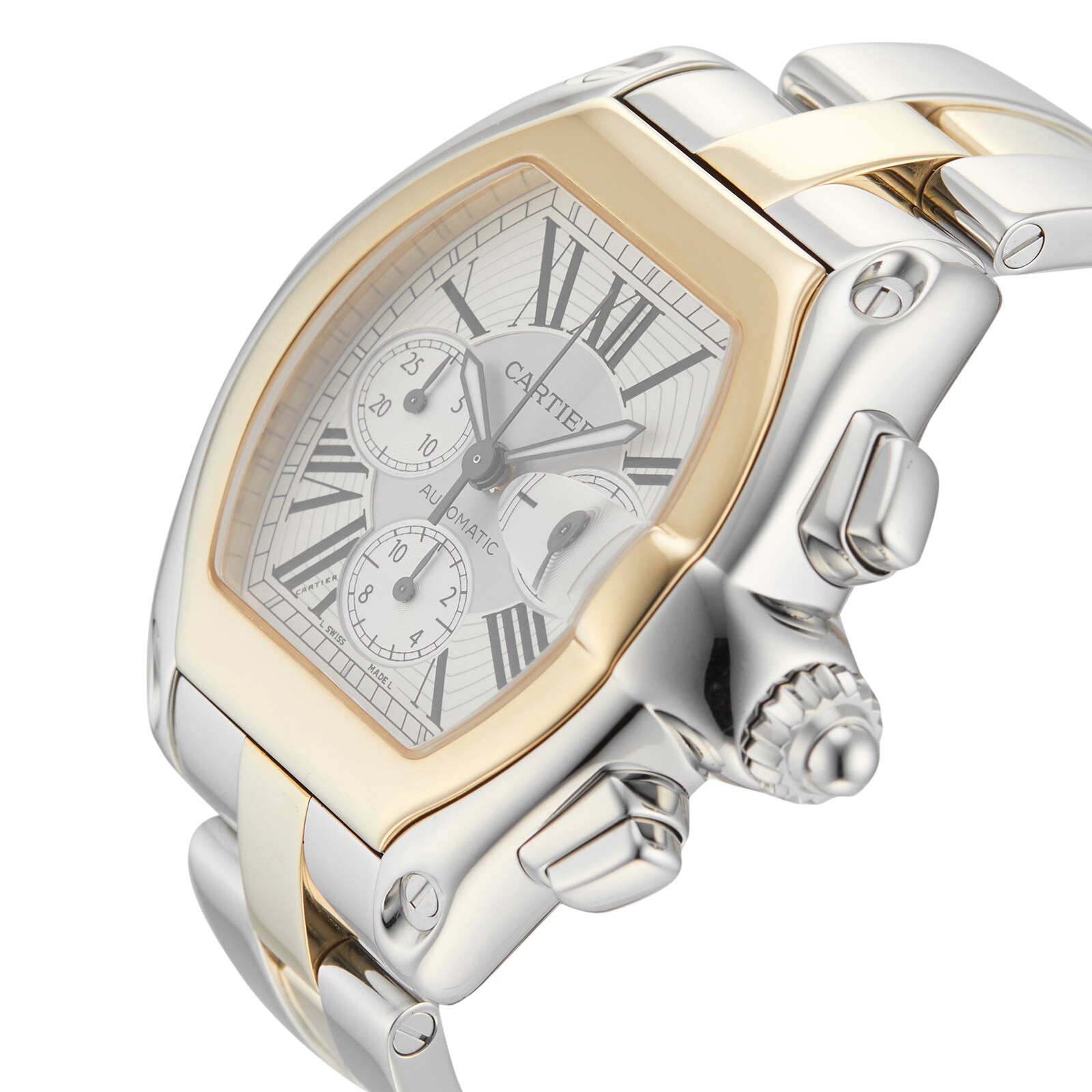 Cartier roadster clearance two tone mens