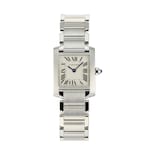 Pre-Owned Cartier Carter Tank Francaise Small Silver Steel Ladies Watch W51008Q3