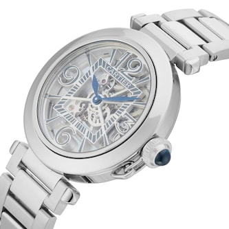 Pre-Owned Cartier Pasha skeleton watch 41mm Stainless Steel WHPA0007