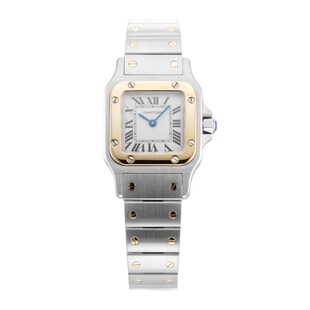 Pre-Owned Cartier Santos De Galbee Watch 23.6mm Stainless Steel and Yellow Gold