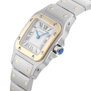 Pre-Owned Cartier Santos De Galbee Watch 23.6mm Stainless Steel and Yellow Gold