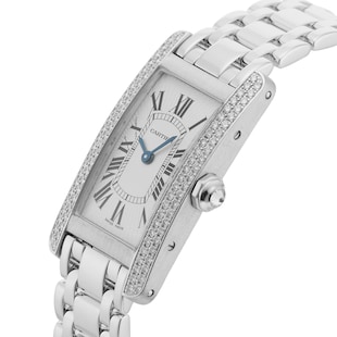 Pre-Owned Cartier Tank Am�ricaine 35mm White Gold WB7018L1