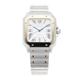 Pre-Owned Cartier Santos 39.8mm Stainless Steel and Yellow Gold