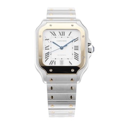 408300214490 - Santos 39.8mm Stainless Steel and Yellow Gold
