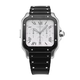 Pre-Owned Cartier Santos De Chronograph 43.3mm Stainless Steel