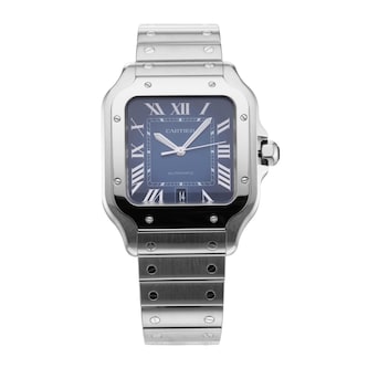Pre-Owned Cartier Santos de 39.8mm Stainless Steel Pre-Owned Cartier Santos de 39.8mm Stainless Steel