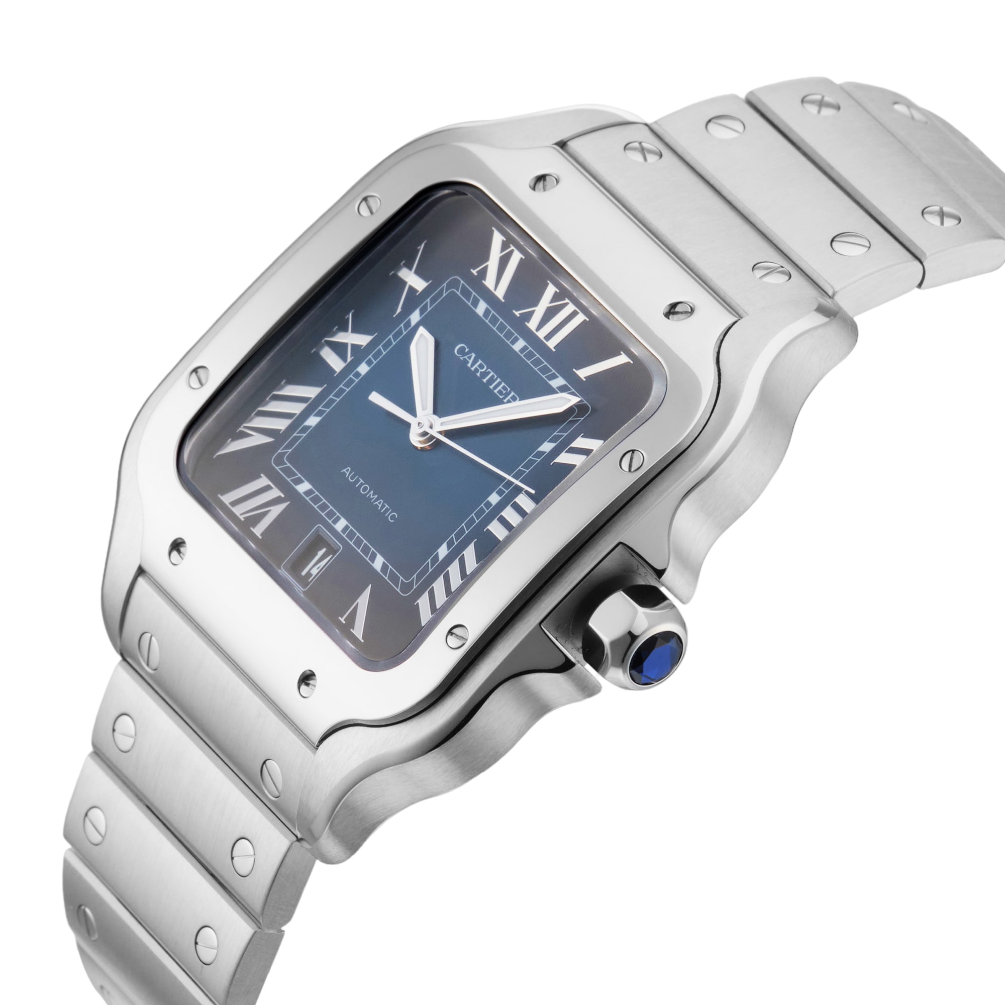 Pre-Owned Cartier Santos de 39.8mm Stainless Steel Pre-Owned Cartier Santos de 39.8mm Stainless Steel