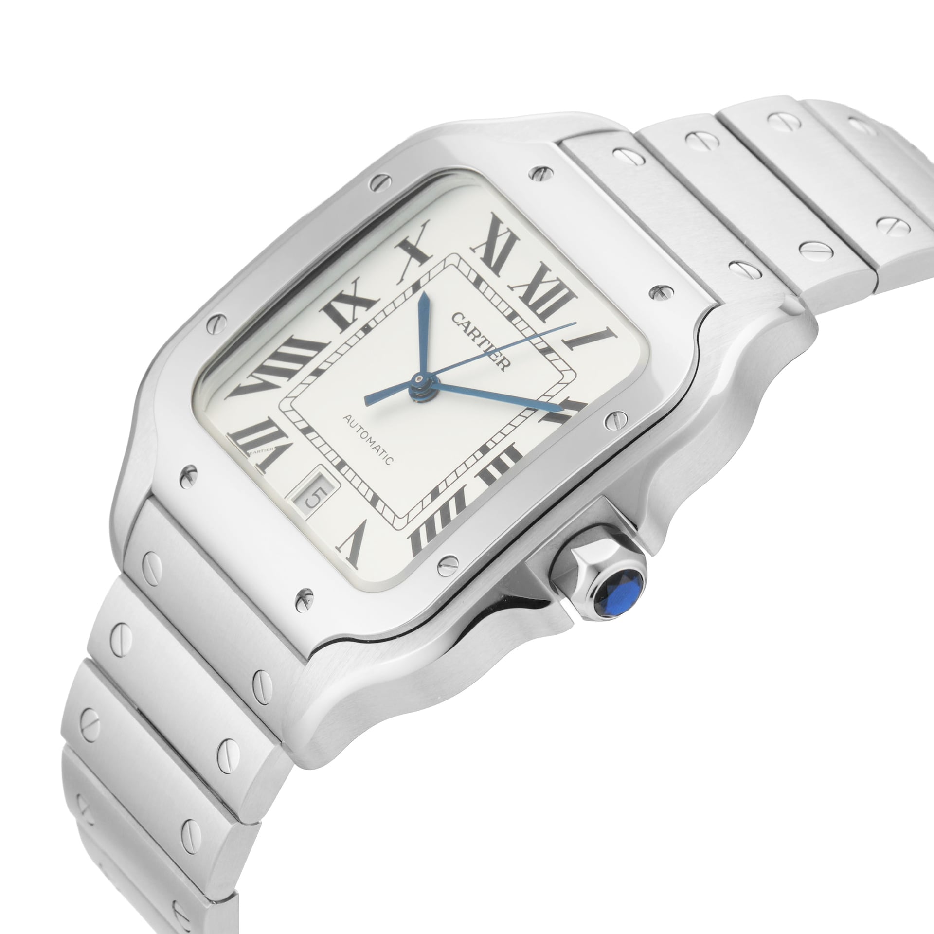 Pre-Owned Cartier Santos de 39.8mm Large Model Stainless Steel