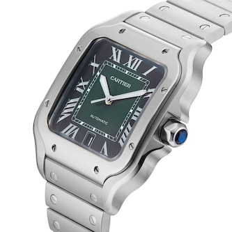 Pre-Owned Cartier Santos De 39.8mm Stainless Steel Pre-Owned Cartier Santos De 39.8mm Stainless Steel