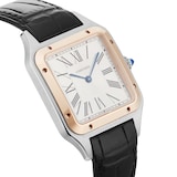 Pre-Owned Cartier Santos Dumont 31.4mm Stainless Steel and Rose Gold
