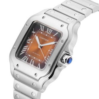 Pre-Owned Cartier Santos De Cartier Medium Model 35mm Stainless Steel Pre-Owned Cartier Santos De Cartier Medium Model 35mm Stainless Steel