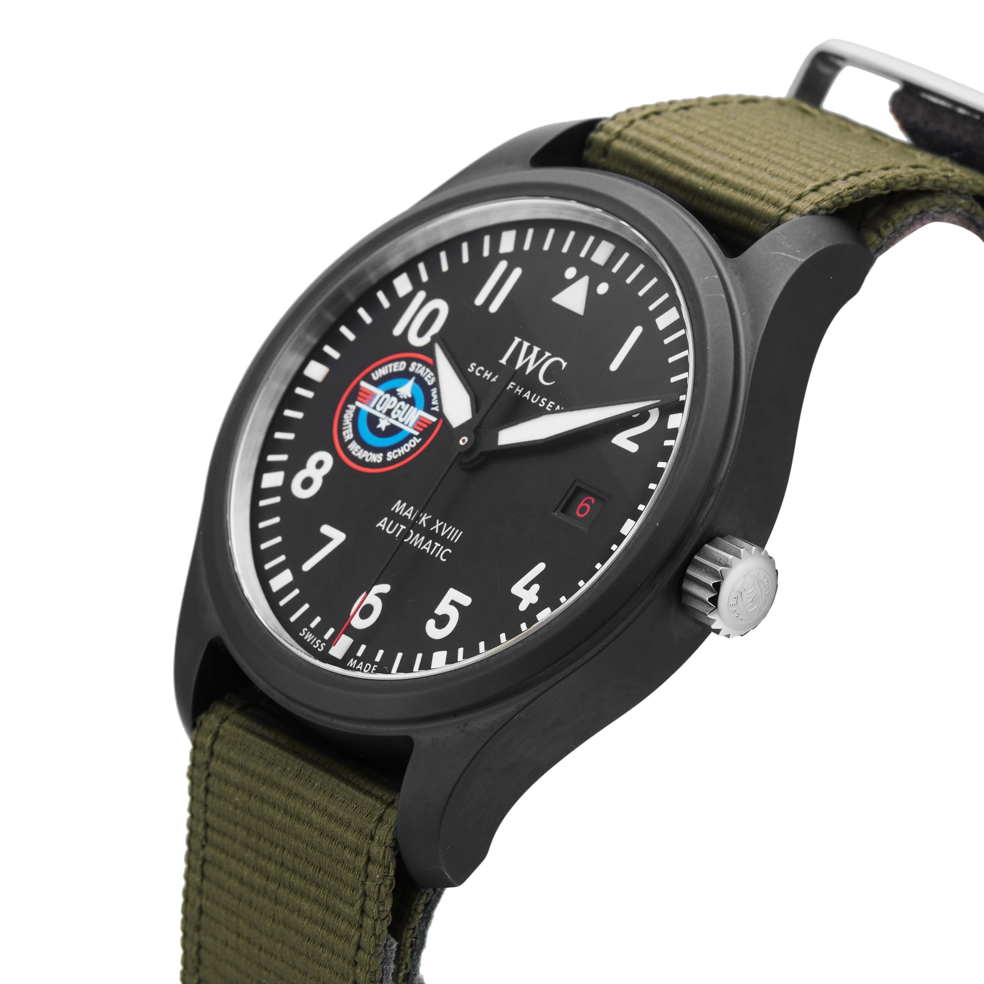 Pre-Owned IWC Pilots Watch Mark XVIII Top Gun Edition 41mm Ceramic