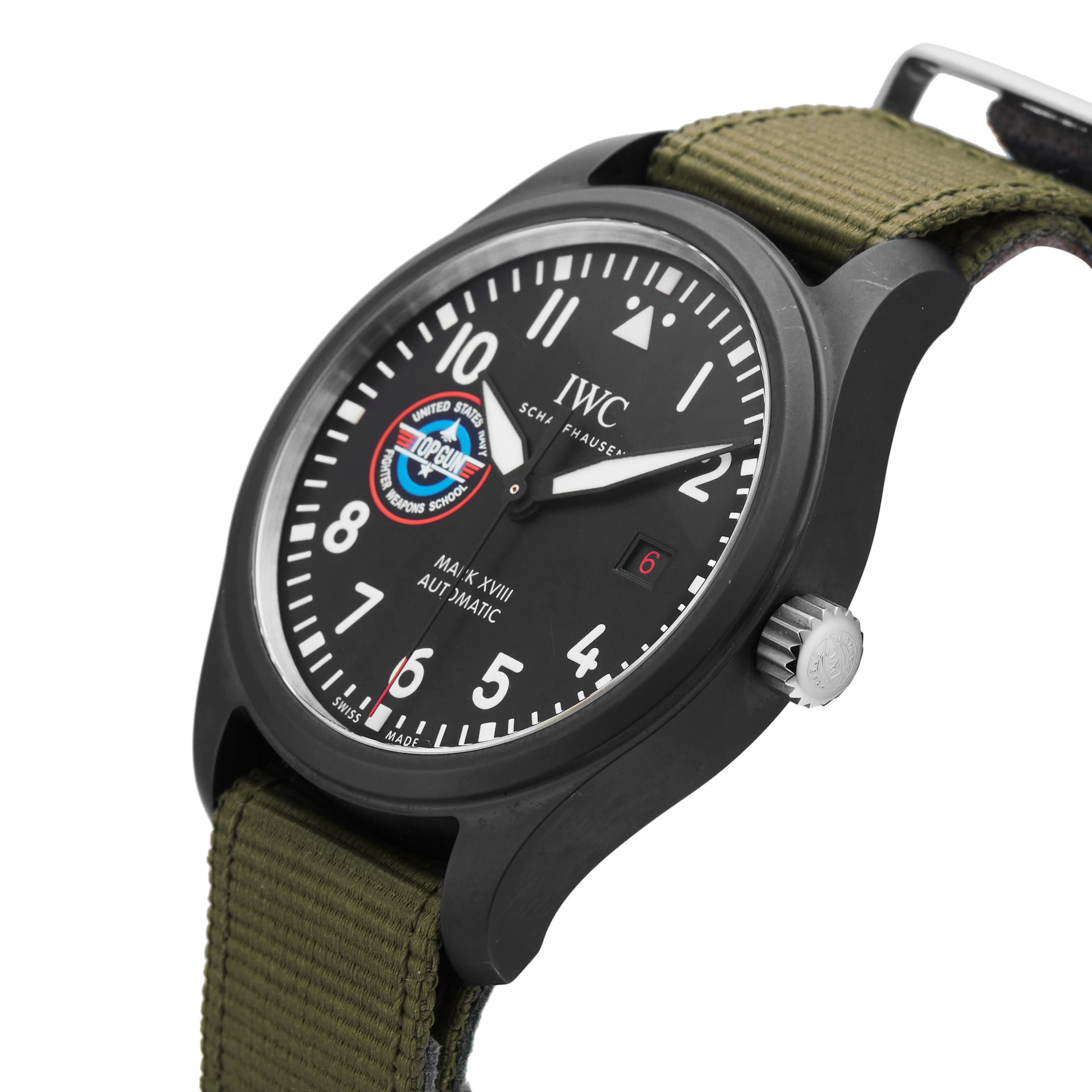 Pre-Owned IWC Pilots Watch Mark XVIII Top Gun Edition 41mm Ceramic Pre-Owned IWC Pilots Watch Mark XVIII Top Gun Edition 41mm Ceramic