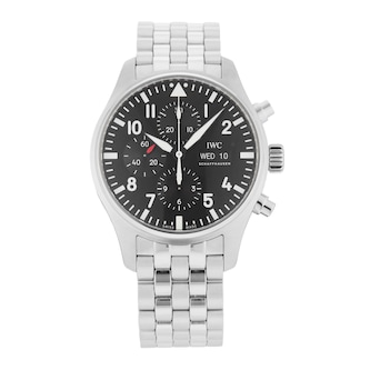 Pre-Owned IWC Pilot Watch Chronograph 43mm Stainless Steel Pre-Owned IWC Pilot Watch Chronograph 43mm Stainless Steel