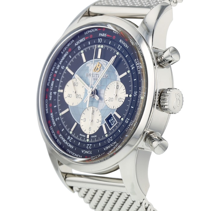 Pre-Owned Breitling Transocean Unitime Mens Watch AB0510U4/BB6215