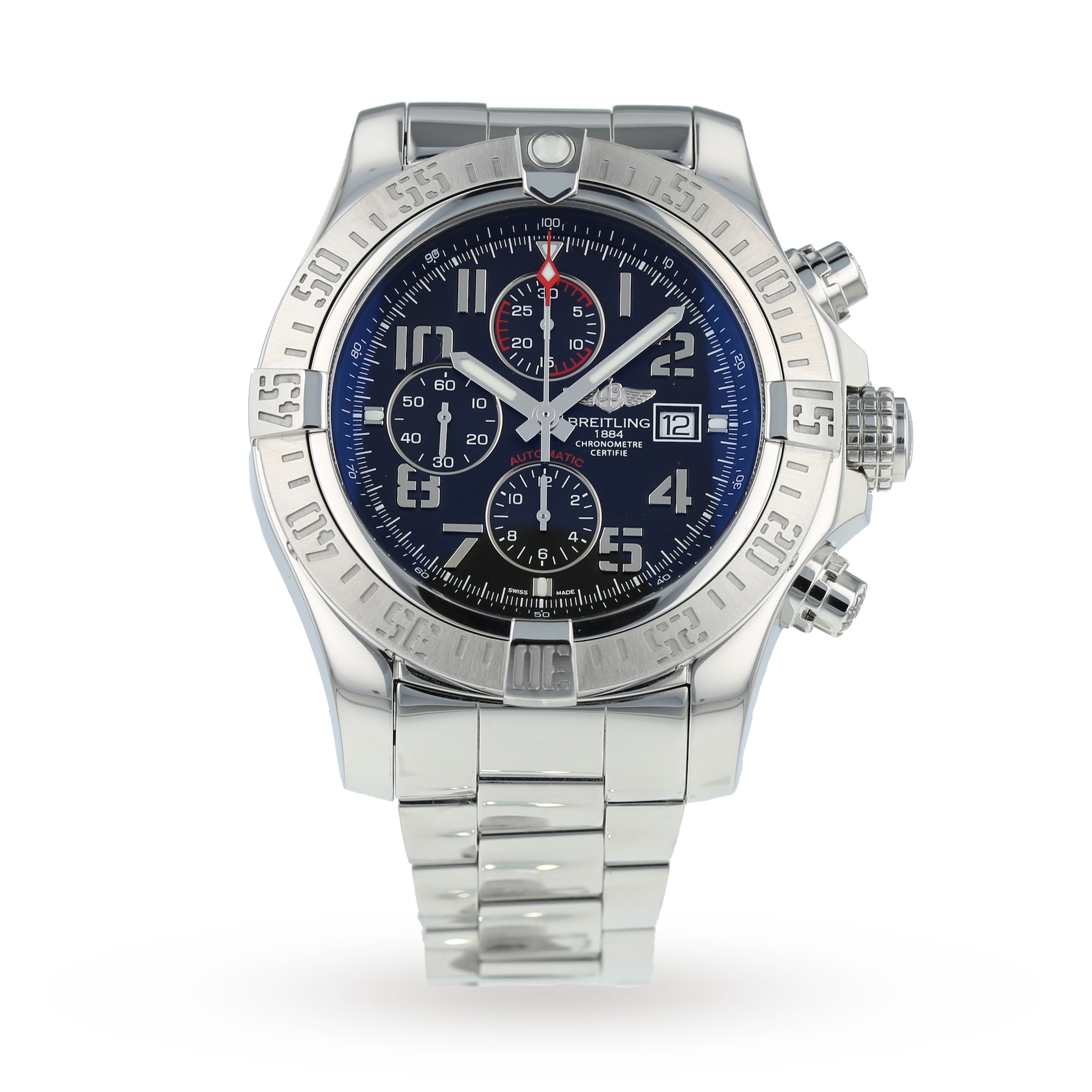 Pre-Owned Breitling Super Avenger II Mens Watch A1337111/BC28 Pre-Owned Breitling Super Avenger II Mens Watch A1337111/BC28