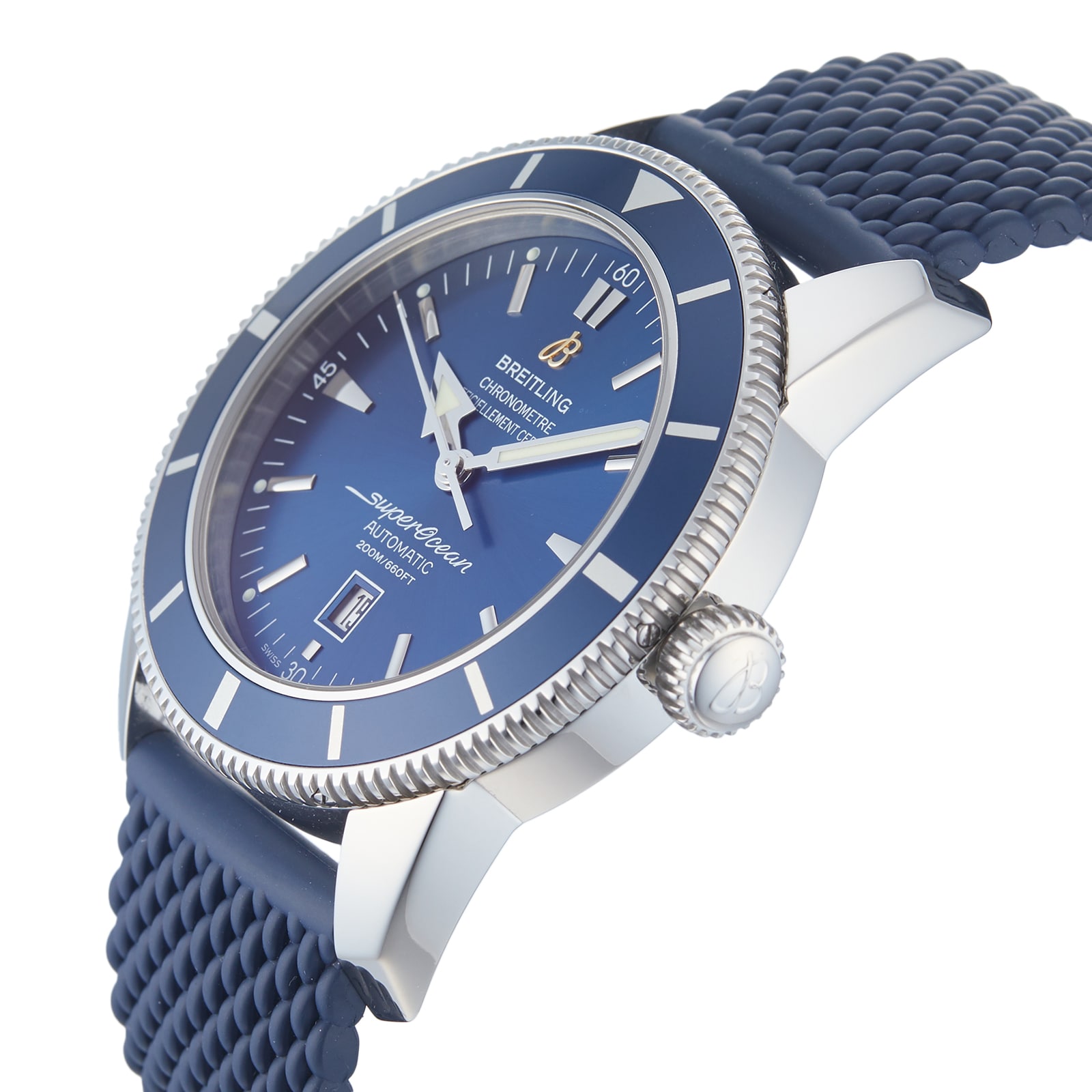 Pre-Owned Breitling Superocean Heritage Blue Steel Mens Watch A1732016/C734